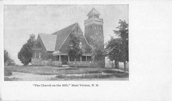 Mont Vermon New Hampshire The Church on the Hill Vintage Postcard JH230845