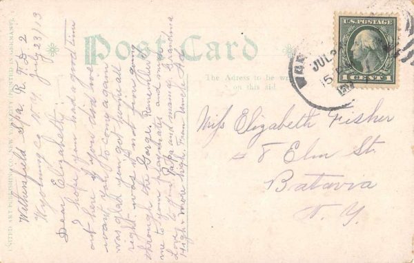 Wethersfield Springs New York Greetings Farming Vintage Postcard JH230851 - Image 2