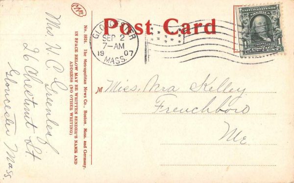 Gloucester Massachusetts Hartwell's Gift Shop Vintage Postcard JH230885 - Image 2