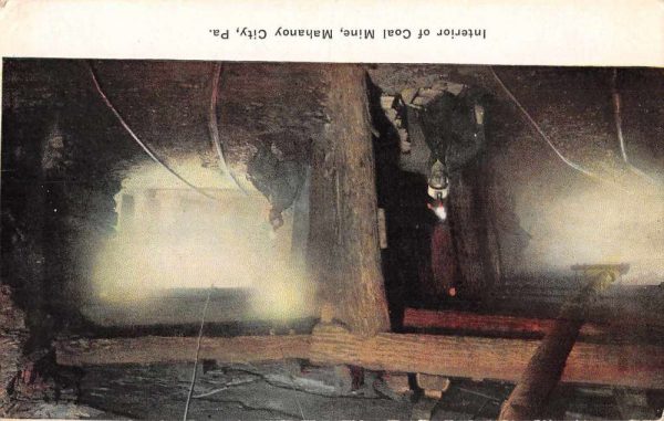 Mahoney City Pennsylvania Coal Mine Interior Vintage Postcard JH230975