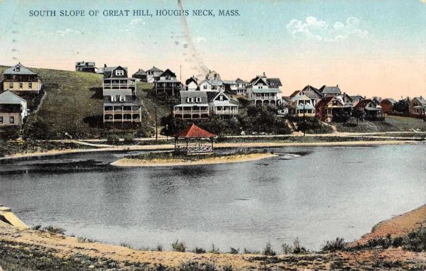 Houghs Neck Massachusetts South Slope of Great Hill Vintage Postcard JH230986