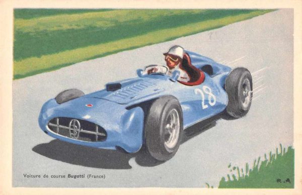 Bugatti Race Car Automobile France Vintage Postcard JH231043