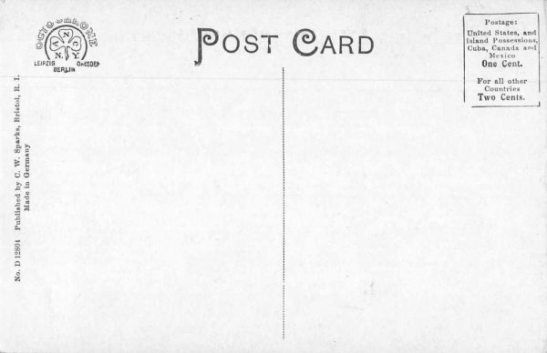 Bristol Rhode Island Birds Eye View Looking East Vintage Postcard JH231050 - Image 2