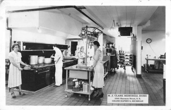 Grand Rapids Michigan kitchen M. J. Clark Memorial Home real photo pc ZC549049