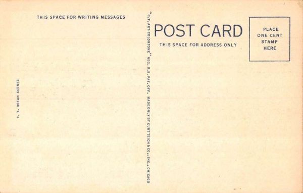 Kitty Hawk North Carolina scenic view surf and ocean linen antique pc ZC549121 - Image 2