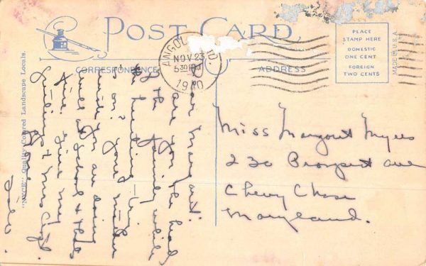 Nappanee Indiana Greetings From men horses hay wagon linen antique pc ZC549139 - Image 2