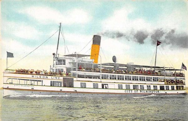 Wilson Line City of Wilmington Steamer Vintage Postcard JH231094