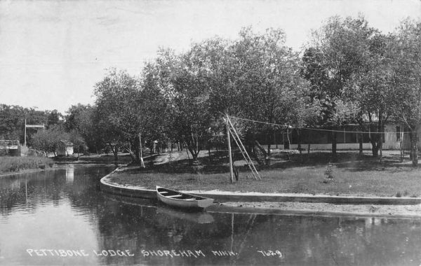 Shoreham Minnesota Pettibone Lodge River Real Photo Vintage Postcard JH231116