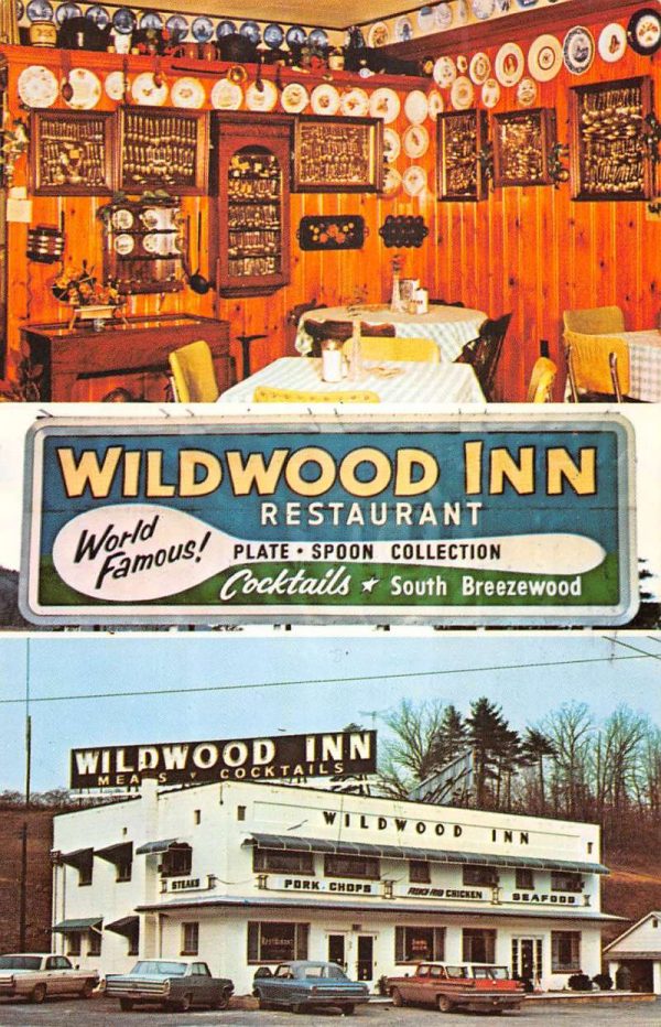 Breezewood Pennsylvania multi-views Wildwood Inn restaurant vintage pc ZC549323
