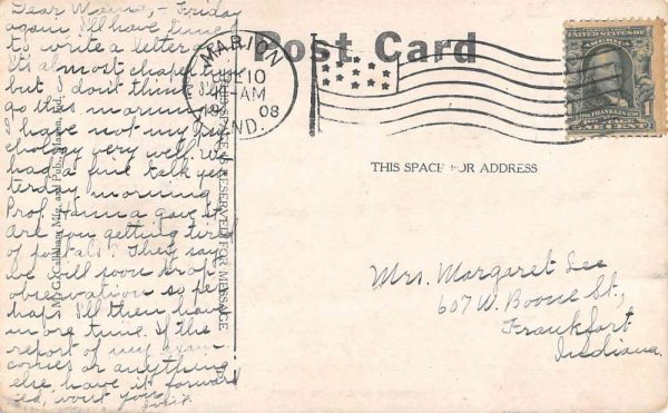 Marion Indiana birds eye view Soldier's Home barracks antique pc ZC549340 - Image 2