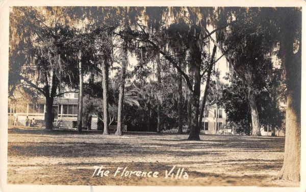 Winter Haven Florida birds eye view Florence Villa real photo pc ZC549344