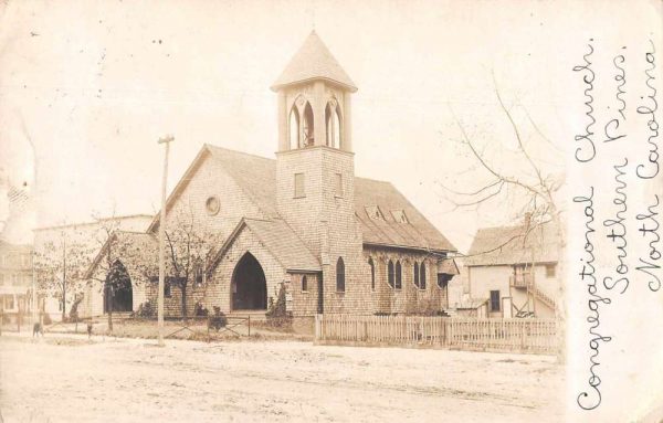 Southern Pines North Carolina Congregational Church real photo pc ZD549375