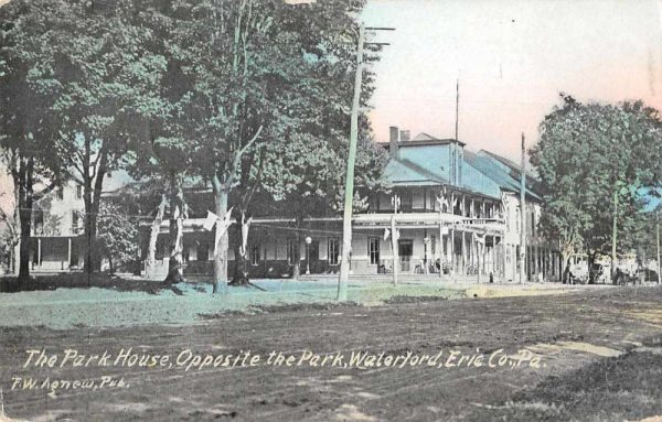 Waterford Pennsylvania street scene The Park House antique pc ZD549378
