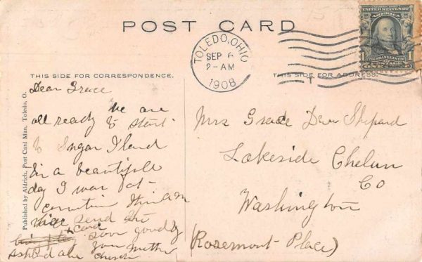 Toledo Ohio 3000 children "Living Flag" G. A. R. Encampment antique pc ZD549381 - Image 2