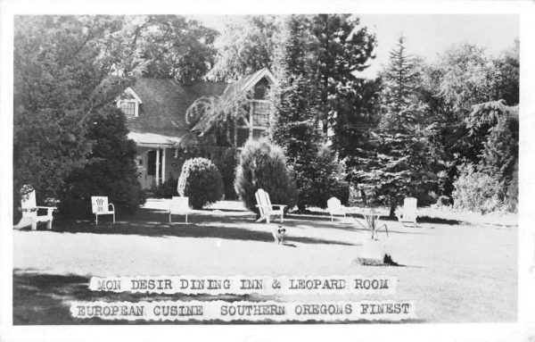 Central Point Oregon Mon Desir Dining Inn Real Photo Vintage Postcard JI657251