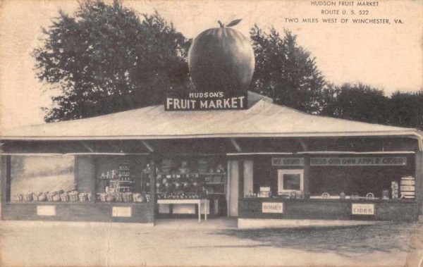 Winchester Virginia Hudson's Fruit Market Vintage Postcard JI657268