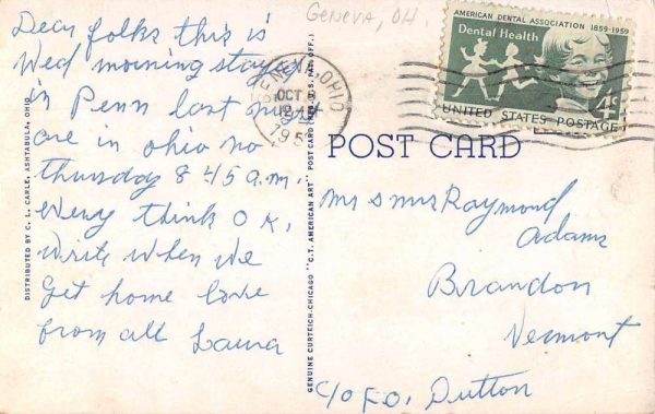 Geneva-on-the-Lake Ohio Street Scene Business Section Vintage Postcard JI657307 - Image 2