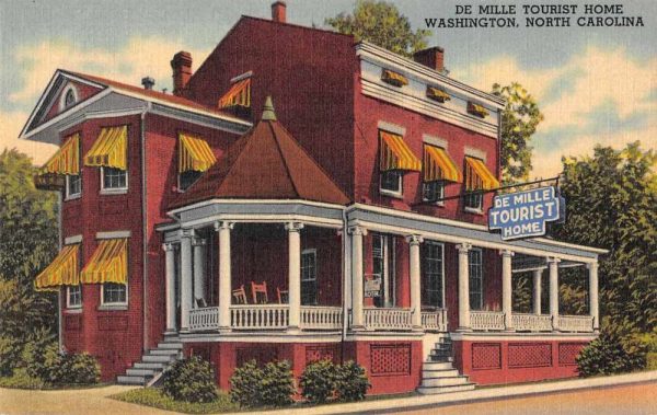 Washington North Carolina De Mille Tourist Home Vintage Postcard JI657319