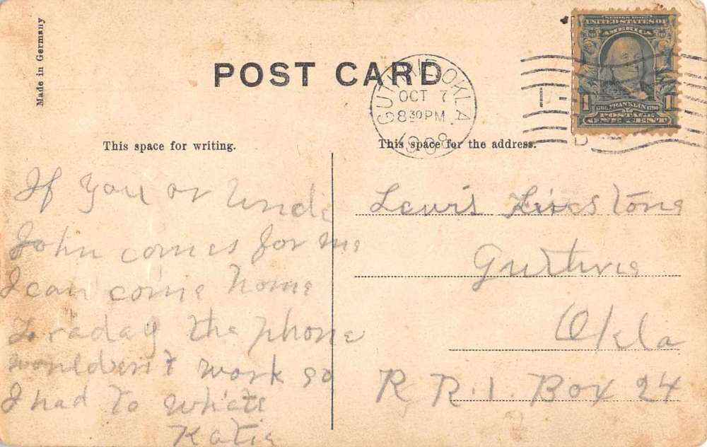 Guthrie Oklahoma Cotton Market Street Scene Vintage Postcard JI657388 - Image 2