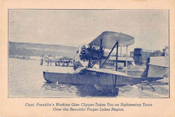 Watkins Glen New York Sight Seeing Seaplane Clipper Postcard JI657396