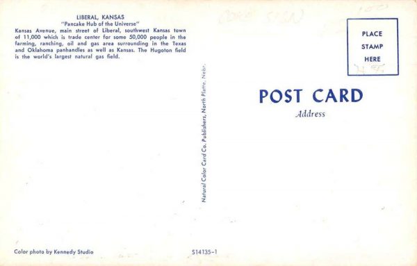 Liberal Kansas Main Street Coke Sign Vintage Postcard JI657438 - Image 2