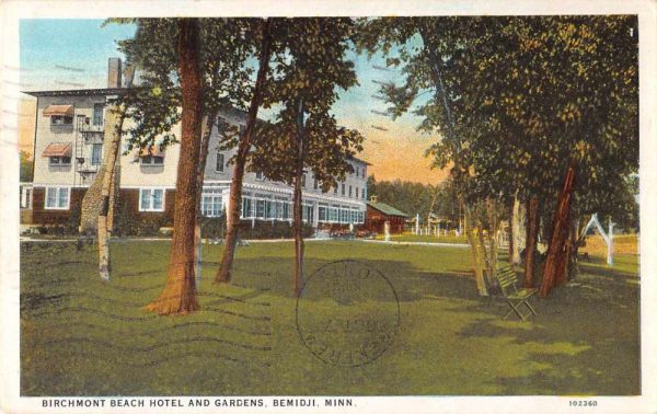 Bemidji Minnesota Birchmont Beach Hotel Vintage Postcard JI657537