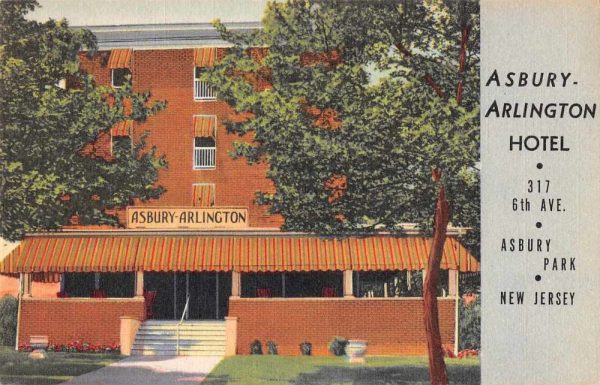 Asbury Park New Jersey Asbury Arlington Hotel Vintage Postcard JI657546