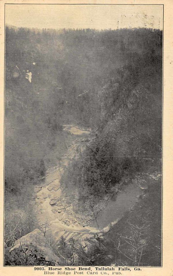 Tallulah Falls Georgia Horse Shoe Bend Scenic View Vintage Postcard JI657560