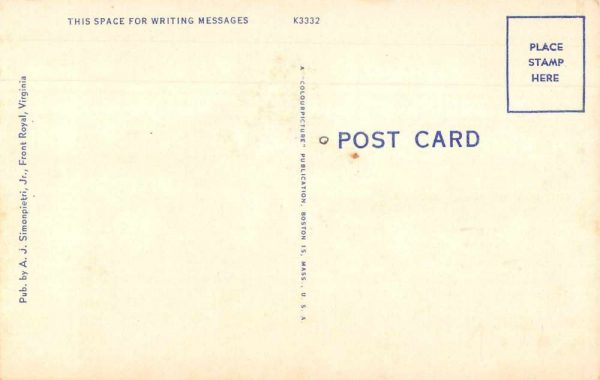 Front Royal Virginia Skyline Restaurant Vintage Postcard JI657582 - Image 2