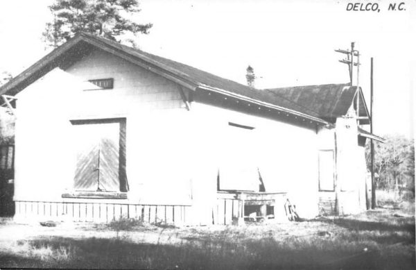 Delco North Carolina Train Station Depot Real Photo Vintage Postcard JI657931