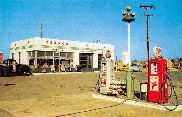 Jacksonville North Carolina Queen High Texaco Gas Station Postcard JI657938
