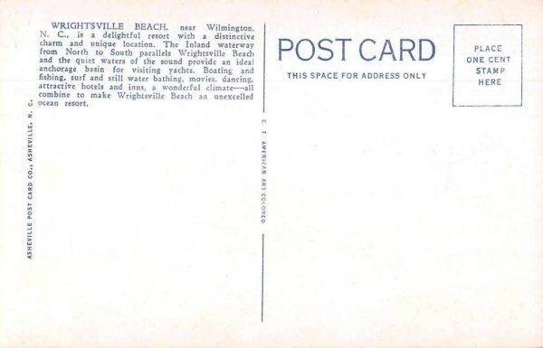 Wrightsville Beach North Carolina Ocean Inn Vintage Postcard JI657956 - Image 2