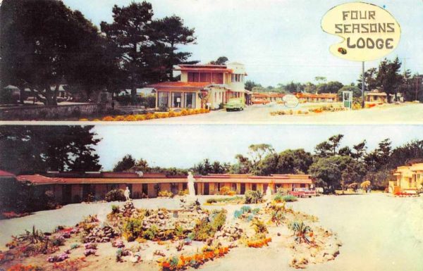 Pacific Grove California Four Seaons Lodge Vintage Postcard JI658027