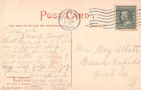 Toledo Ohio Summit Street Looking North Vintage Postcard JI658041 - Image 2