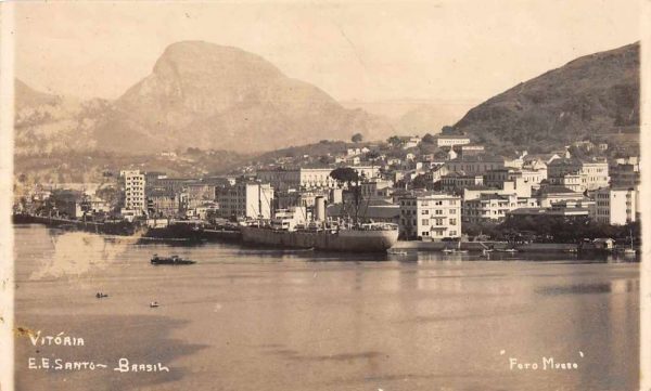 Vitoria Brazil Harbor View Real Photo Vintage Postcard JI658059