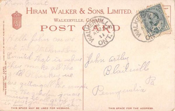 Walkerville Ontario Canada Canadian Club Whisky Bottling Factory PC JI658139 - Image 2