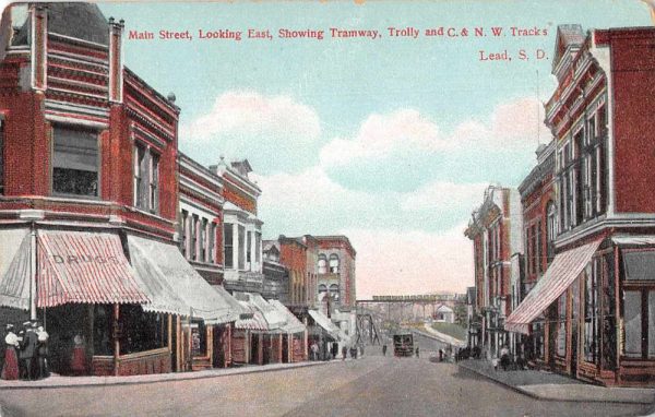 Lead South Dakota Main Street Drug Store Vintage Postcard JI658153