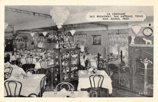 San Antonio Texas dining room interior La Louisiane antique pc ZE686068