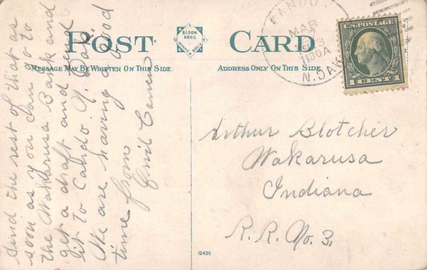 Cando North Dakota Tractor Farming Scene Vintage Postcard JI658225 - Image 2