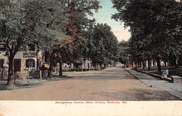 Rockville Maryland Montgomery Ave Main Street Laundry Postcard JJ658719