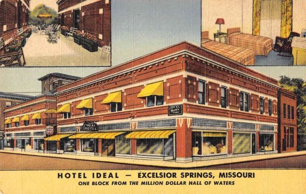Excelsior Springs Missouri multi-views Hotel Ideal linen antique pc ZE686180