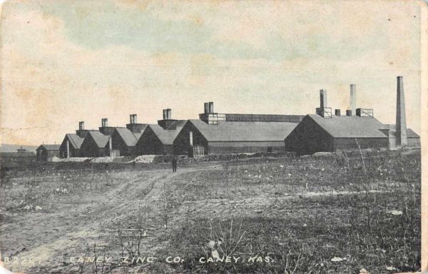Caney Kansas Caney Zinc Co Factories Vintage Postcard JJ658845