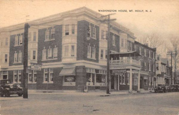 Mt Holly New Jersey Washington House restaurant and hotel antique pc ZE686238