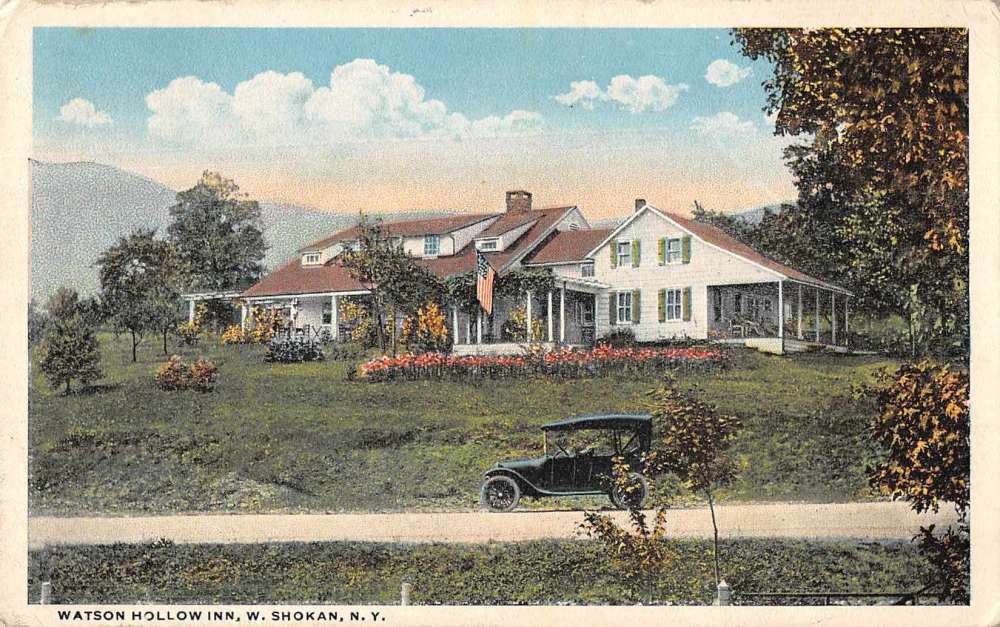 Shokan New York Watson Hollow Inn Scenic View Swastika Postcard
