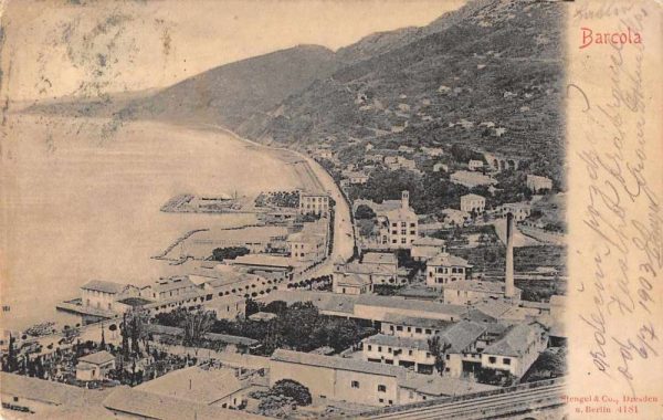 Barcola Italy Birds Eye View Water Front Vintage Postcard JJ649535