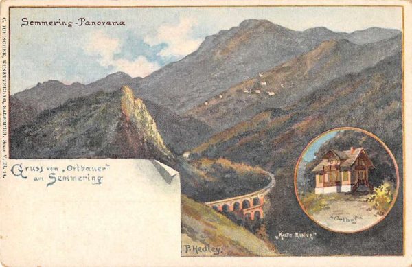 Semmering Austria Kalte Rinne Birds Eye View Gruss aus Postcard JJ649613