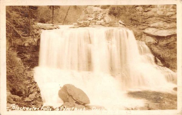 Davis West Virginia Blackwater Falls Real Photo Vintage Postcard JJ649839