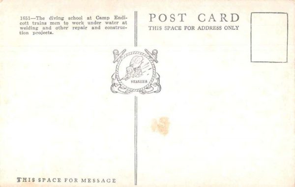 Camp Endicott Rhode Island Diving Instruction Vintage Postcard JJ649870 - Image 2