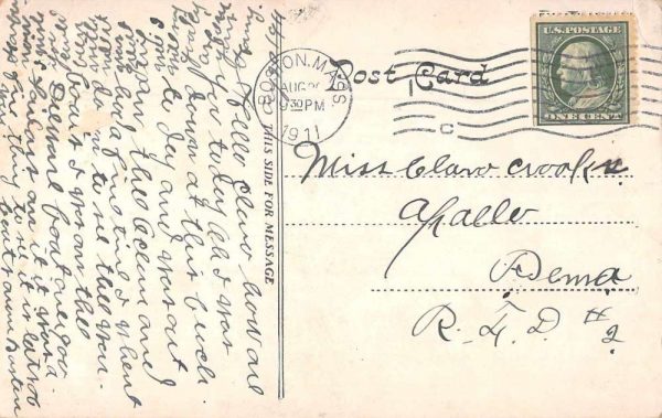 Salem Willows Massachusetts Baker's Island Steamboat Dock Postcard AA477 - Image 2