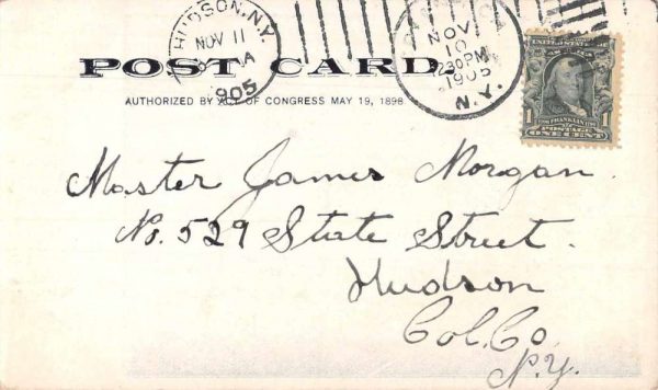 Greenwich New York Elm and Cottage Street Vintage Postcard AA483 - Image 2